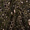 1 Yard Italian Silk Charmeuse Fabric Dark Olive Green Beige Black Animal Spots 53 inch